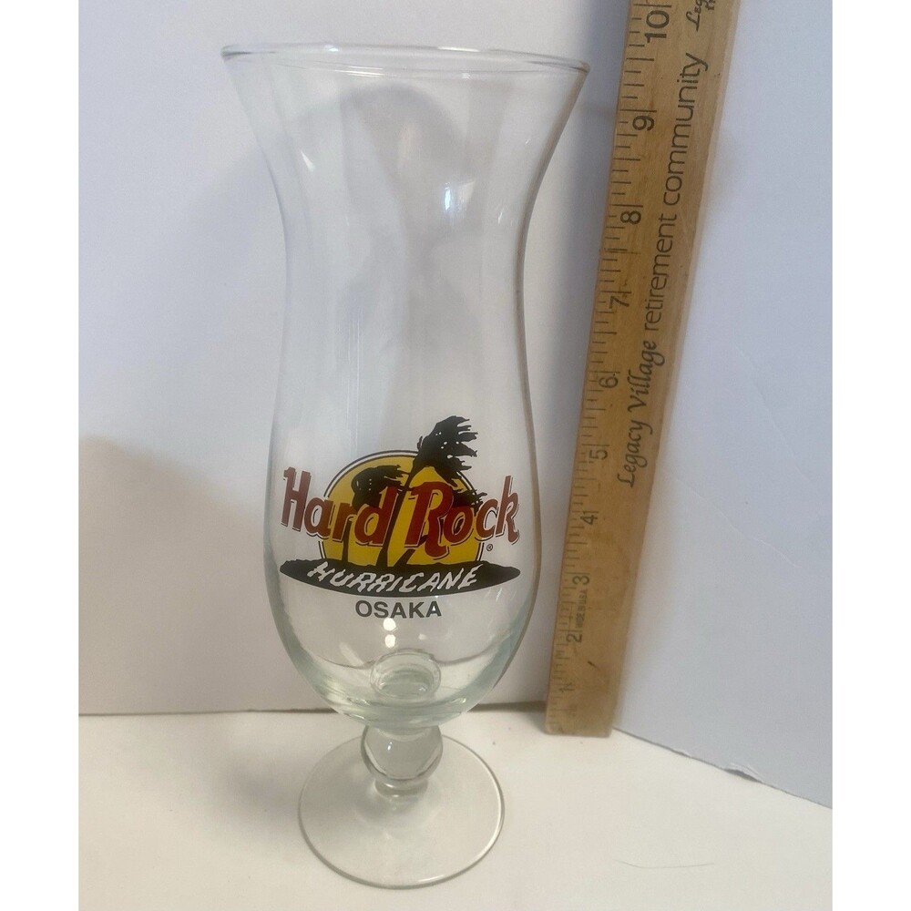 Hard Rock Cafe Hurricane Glass Osaka Japan Vintage 9.25" - Picture 4 of 4